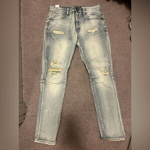Smoke rise jeans light blue/ Tan 
W34
L32